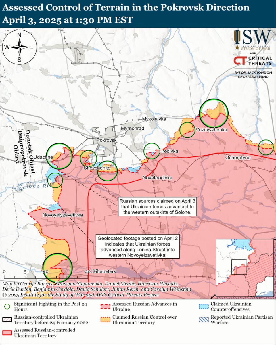 ЗСУ просунулися і звільнили селище на важливому напрямку - ISW ЗСУ просунулися і звільнили селище на важливому напрямку - ISW